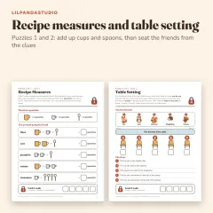 Little Panda’s Thanksgiving Escape Room: recipe and table