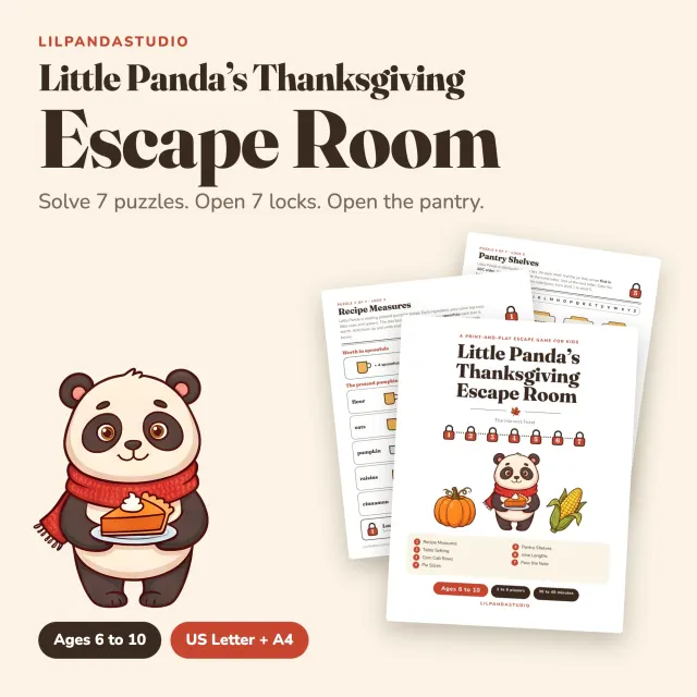Little Panda’s Thanksgiving Escape Room cover