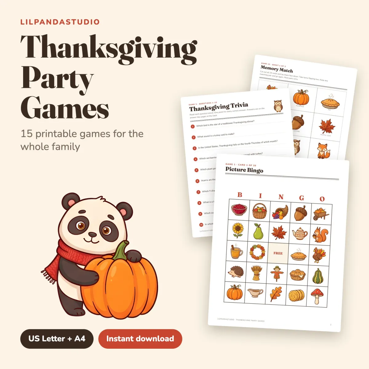 Thanksgiving Party Games Bundle: cover