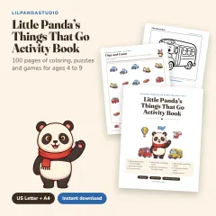 Little Panda's Things That Go Activity Book: cover