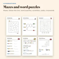 Little Panda's Things That Go Activity Book: mazes and words