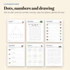 Little Panda's Things That Go Activity Book: dots and drawing