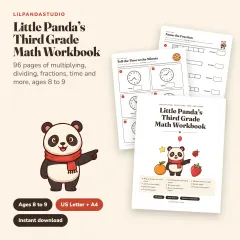 Little Panda's Third Grade Math Workbook: cover