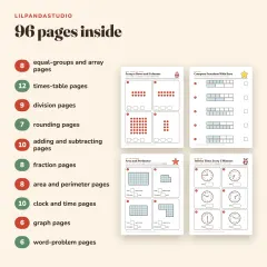 Little Panda's Third Grade Math Workbook: what’s inside