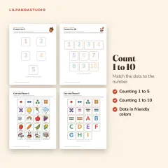 Little Panda's Toddler Learning Binder: counting