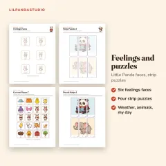 Little Panda's Toddler Learning Binder: feelings puzzles