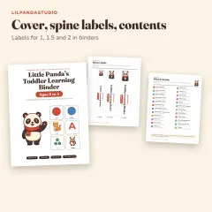 Little Panda's Toddler Learning Binder: binder pages