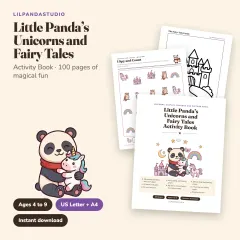 Little Panda's Unicorns and Fairy Tales Activity Book: cover