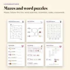 Little Panda's Unicorns and Fairy Tales Activity Book: mazes and words