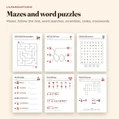 Little Panda's Valentine's Day Activity Book: mazes and words