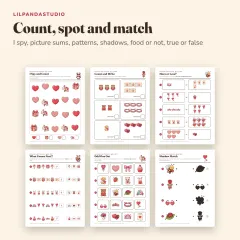 Little Panda's Valentine's Day Activity Book: count and match