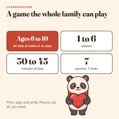 Little Panda’s Valentine’s Day Escape Room: ages and players
