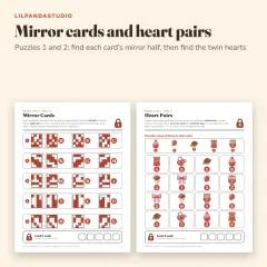 Little Panda’s Valentine’s Day Escape Room: mirror and pairs