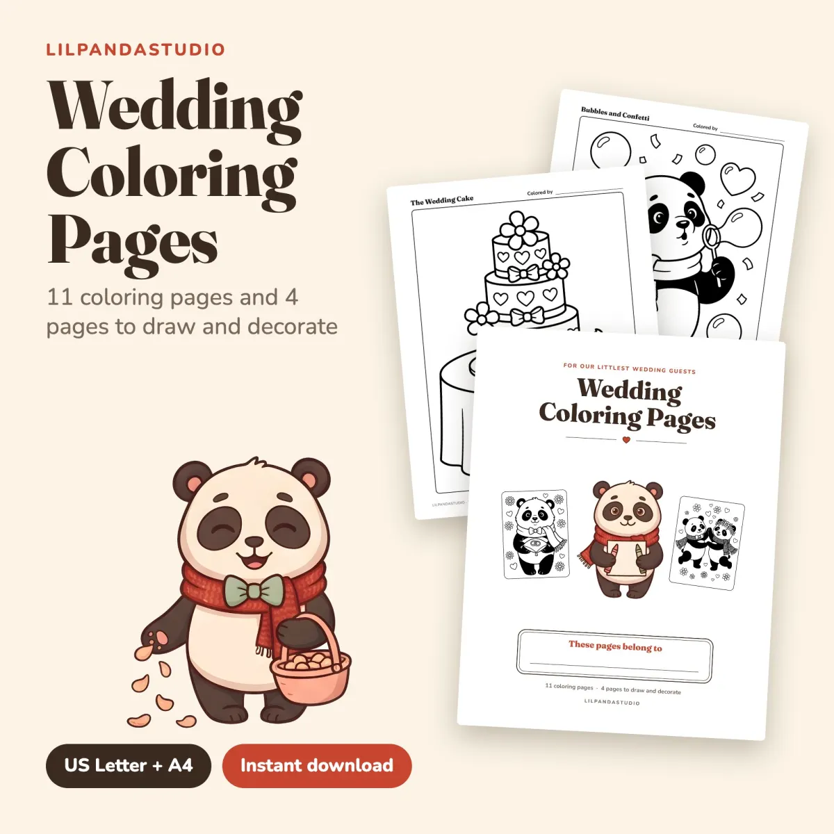 Wedding Coloring Pages: cover