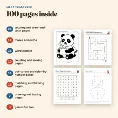 Little Panda's Winter Activity Book: what’s inside