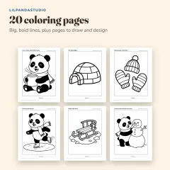 Little Panda's Winter Activity Book: coloring pages
