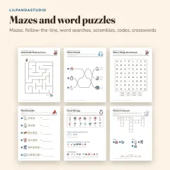 Little Panda's Winter Activity Book: mazes and words