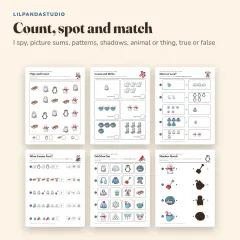 Little Panda's Winter Activity Book: count and match