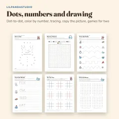 Little Panda's Winter Activity Book: dots and drawing