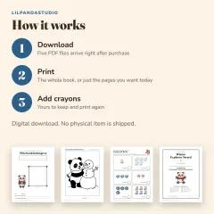 Little Panda's Winter Activity Book: how it works