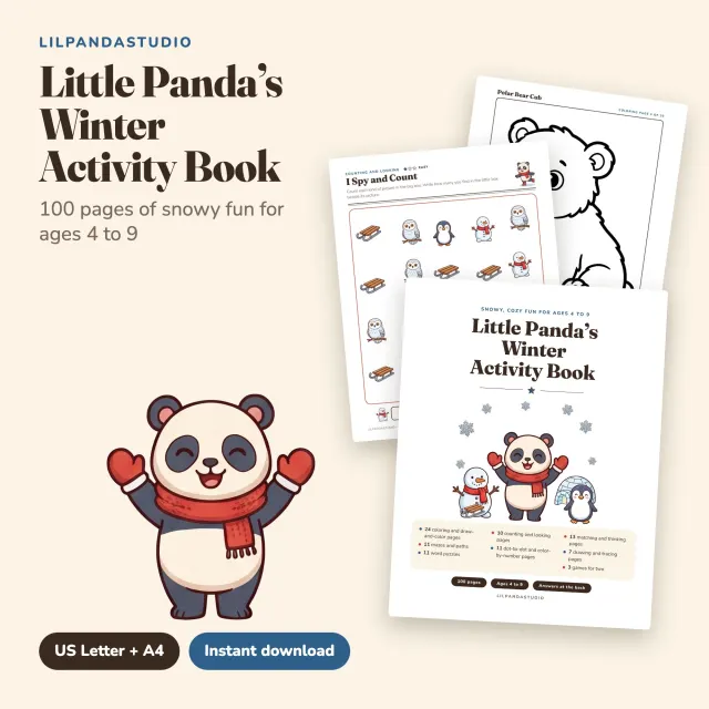 Little Panda's Winter Activity Book cover